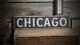 Custom Chicago Or Your City Sign Rustic Hand Made Vintage Wooden
