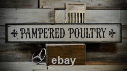 Custom Chicken Farm Poultry Sign Rustic Hand Made Distressed Wooden