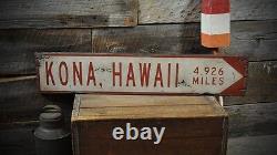 Custom City / State Arrow Wood Sign Rustic Hand Made Vintage Wooden