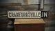 Custom City / State Wood Sign Rustic Hand Made Vintage Wooden