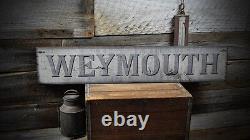 Custom City, Town Sign Rustic Hand Made Vintage Wooden Sign