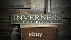 Custom Country Club Golf Sign Rustic Hand Made Vintage Wooden