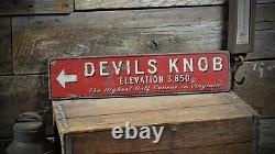 Custom Devil's Knob Golf Destination Sign Rustic Hand Made Wooden