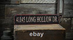 Custom Distressed Address Sign Rustic Hand Made Vintage Wooden