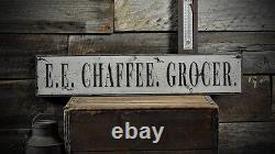 Custom Distressed Family Grocer Sign -Rustic Hand Made Vintage Wooden