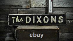 Custom Distressed Family Name Sign Rustic Hand Made Vintage Wooden
