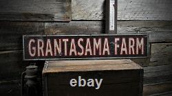 Custom Distressed Farm Name Sign Rustic Hand Made Vintage Wooden