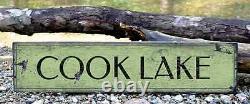 Custom Distressed Lake House Sign Rustic Hand Made Vintage Wooden