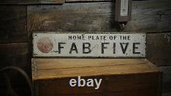 Custom Family Baseball Sign Rustic Hand Made Vintage Wooden Sign
