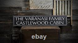 Custom Family Cabin Name Sign Rustic Hand Made Distressed Wooden