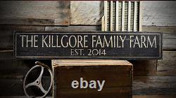 Custom Family Farm Est Date Sign Rustic Hand Made Vintage Wooden