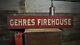 Custom Fireman Firehouse Sign Rustic Hand Made Vintage Wooden