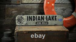 Custom Indian Lake House Sign Rustic Hand Made Vintage Wooden