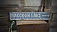 Custom Lake House Arrow Sign Rustic Hand Made Vintage Wooden Sign
