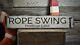Custom Lake House Rope Swing Sign Rustic Hand Made Vintage Wooden