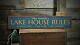 Custom Lake House Rules Sign Rustic Hand Made Vintage Wooden