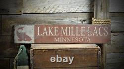 Custom Lake House & State Sign Rustic Hand Made Vintage Wooden