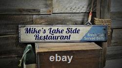 Custom Lake Restaurant Lake House Sign Rustic Hand Made Wooden Sign