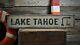 Custom Lake Tahoe Distance Sign Rustic Hand Made Vintage Wooden