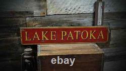 Custom Lake Wood Sign Rustic Hand Made Vintage Wooden Sign