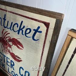 Custom Nantucket Lobster Sign Rustic Hand Made Vintage Wooden 25-25