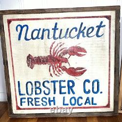 Custom Nantucket Lobster Sign Rustic Hand Made Vintage Wooden 25-25