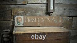 Custom National Park Presidents Sign Rustic Hand Made Wooden Sign