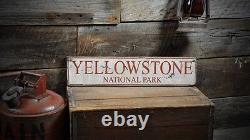 Custom National Park Sign Primitive Rustic Hand Made Vintage Wooden