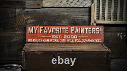 Custom Painting Business Est Date Sign Rustic Hand Made Wooden