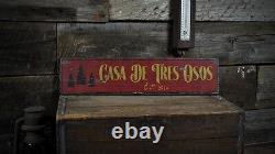 Custom Place Name Est Date Sign Rustic Hand Made Vintage Wooden