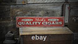 Custom Quality Cigar Smoke Room Rustic Handmade Vintage Wooden Sign