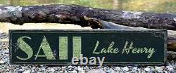 Custom Sail Boat Lake House Sign Rustic Hand Made Vintage Wooden