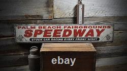 Custom Speedway Wood Sign Rustic Hand Made Vintage Wooden