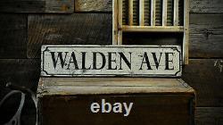 Custom Street Wood Sign Rustic Hand Made Distressed Wooden