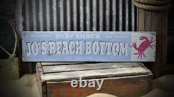 Custom Surf Shack City & State Sign Rustic Hand Made Vintage Wooden