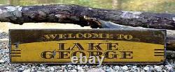 Custom Welcome To Lake House Sign Rustic Hand Made Vintage Wooden