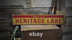 Custom Welcome To Lake House Sign Rustic Hand Made Wooden Sign