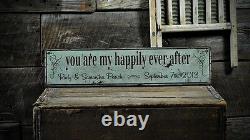 Custom You Are My Happily Ever After Sign Rustic Hand Made Wooden