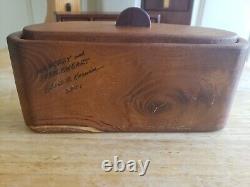 Decorative hand made wooden box mulberry & purpleheart