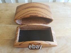 Decorative hand made wooden box zebrawood and padauk
