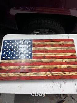 Distressed American Flag, Rustic American Flag, Wooden Flag