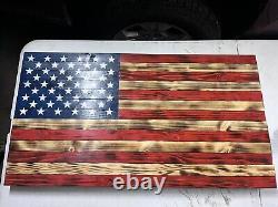 Distressed American Flag, Rustic American Flag, Wooden Flag