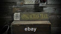 Distressed Appalachian Trail Sign Rustic Hand Made Vintage Wooden