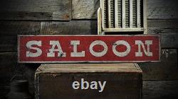 Distressed Saloon Bar Tavern Sign Rustic Hand Made Vintage Wooden