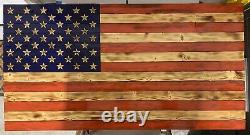Distressed Wooden American Flag
