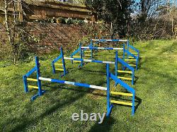 Dog Agility Jump Set Wing Equipment Training Obedience KC Wood Wooden Hurdles