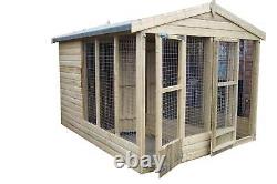 Double Dog Kennel and Run. Apex Roof. From £850
