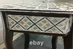 Egyptian Handmade chess Wood table Board Inlaid Mother of Pearl wooden chess