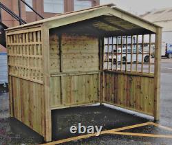 Enclosed WOODEN HOT TUB CANOPY-OUTDOOR SHELTER, 2.5 metre Square