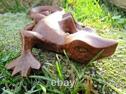 FairTrade Hand Made Carved Wooden Wood Gecko Lizard Sculpture Statue Ornament